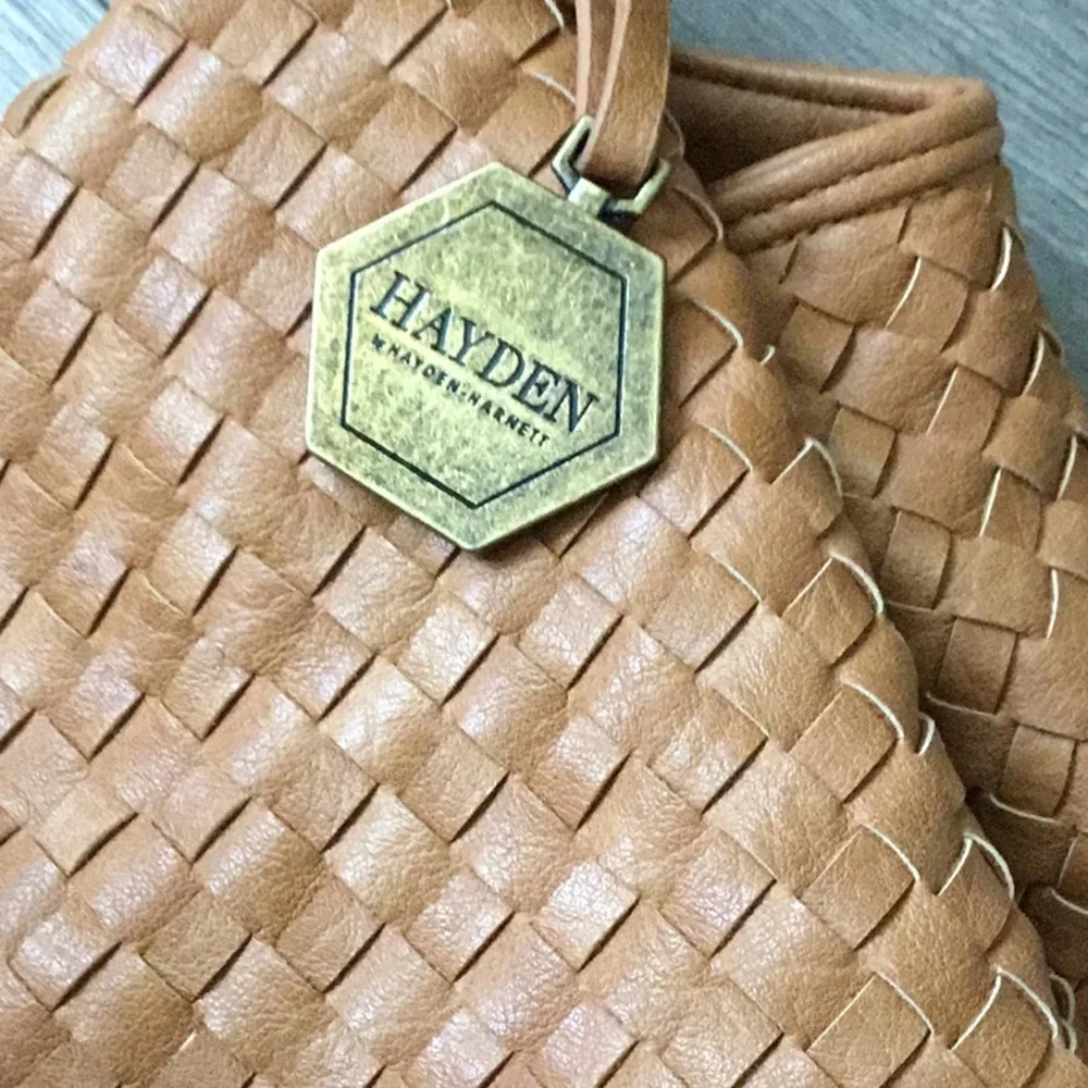 Hayden Tan Brown Leather Hobo Bag with Cream Lining